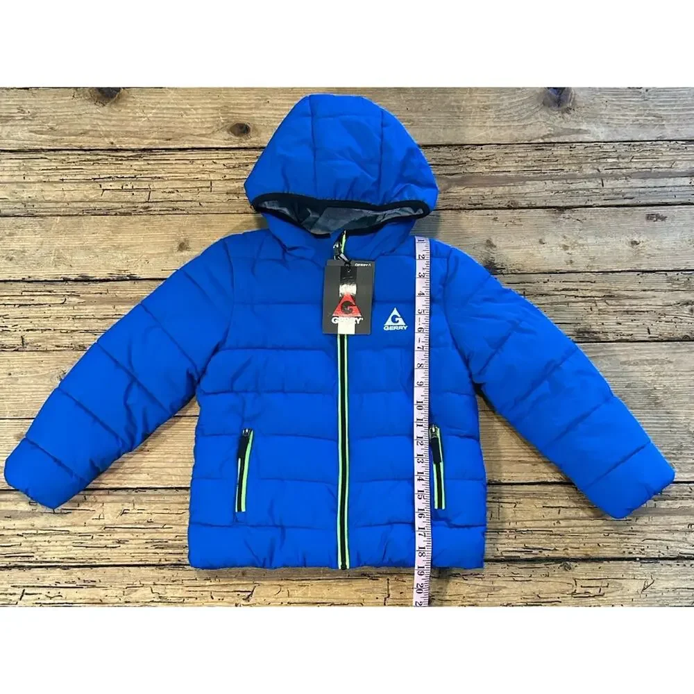 Gerry Boys Size 6 Royal Blue Puffer Hoodie Jacket NWT
